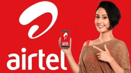 AIRTEL GIRL WITH AIRTEL LOGO