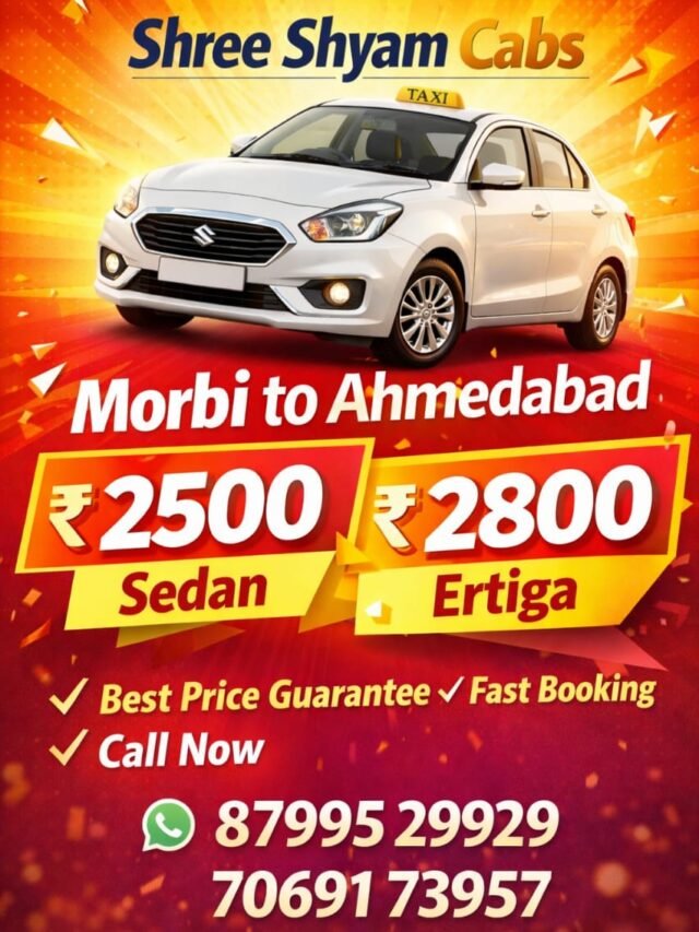 TAXI SERVICE IN MORBI SHREE SHYAM CABS